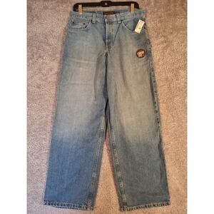 Aeropostale Mens Loose Fit Jeans 30x30 Light Wash Denim Baggy Y2K VTG NWT 3D121